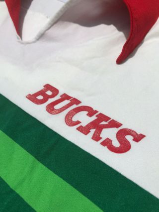 Rare Milwaukee Bucks Ernie Grunfeld Game Worn Warmup NBA Shirt Jacket 5