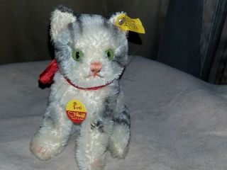 Vintage Steiff " Susi " Cat W/ Chest & Ear Tag 2780714