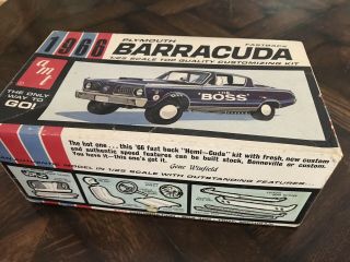 Vintage 1966 Barracuda “the Boss” Gene Winfield Muscle Car Model By Amt