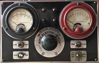 Vintage United Motors Avr Electrocheck Model 100 Volt Amp Meter Steampunk Weston