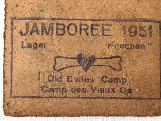 VTG 1951 BSA WJ World Jamboree Leather Patch Osterreich Badge 7