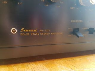 Vintage SANSUI AU - 505 Integrated Amplifier -,  Serviced,  8/10 Cosmetics 2