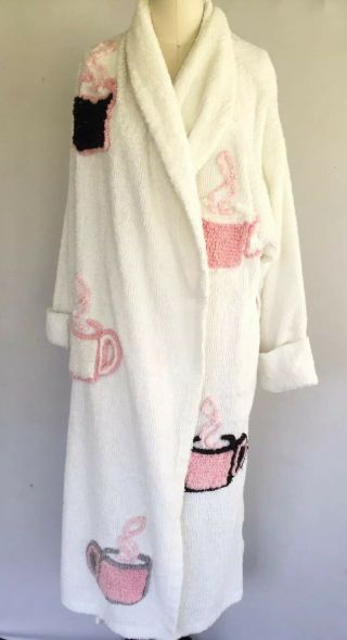 Vintage Canyon Group Coffee Cup Bathrobe As Seen In Fight Club Chenille M