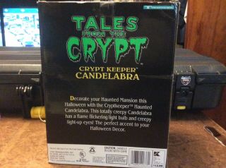 VINTAGE 1996 TALES FROM THE CRYPT CRYPT KEEPER CANDELABRA.  MIB, 7