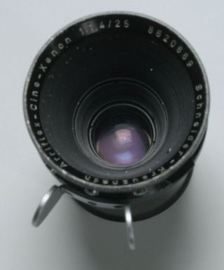 VIntage Lens Schneider - Kreuznach Arriflex - Cine - Xenon f/1.  4 25mm ARRI S - MOUNT 2
