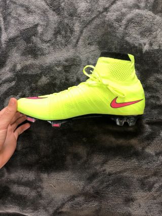 Nike Mercurial Superflys Iv Volt Green And Pink Soccer Cleats Size 11 Rare 2