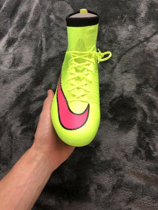 Nike Mercurial Superflys Iv Volt Green And Pink Soccer Cleats Size 11 Rare 4