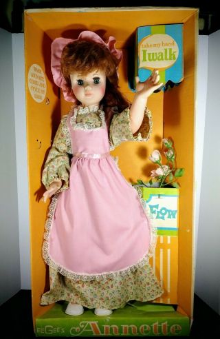 Vintage Life Size Walking Annette Doll 25 " In Red Hair By Eegee 