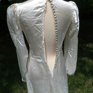Vintage Ivory Satin 1930s Wedding Gown And Slip 4