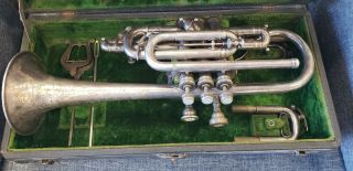 STATE FIND VINTAGE J W YORK AND SONS PERFECTONE CORNET I think 1915 3
