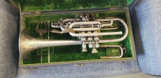 STATE FIND VINTAGE J W YORK AND SONS PERFECTONE CORNET I think 1915 6