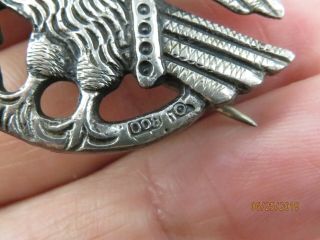 Vintage Sterling Silver Boy Scouts Eagle Scout AWARD RIBBON MEDAL pin Korean 8