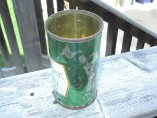 Vintage Meister Brau Fiesta green Golf Flat Top Beer Can 1952 Chicago,  IL 18th T 4