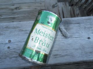 Vintage Meister Brau Fiesta green Golf Flat Top Beer Can 1952 Chicago,  IL 18th T 5
