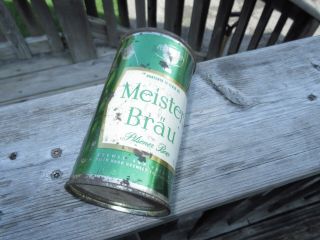 Vintage Meister Brau Fiesta green Golf Flat Top Beer Can 1952 Chicago,  IL 18th T 8