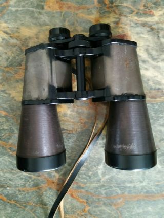Vintage E LEITZ WETZLAR Leica 12 X 60 Binoculars GERMANY w/ 1/2 Case 2