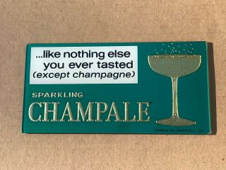 Vintage Sparkling Champale Glass Sign Trenton Nj Malt Liquor Beer Bar Pub Tavern