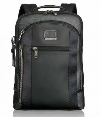 Tumi Alpha Bravo Davis Backpack Laptop Bag Reflective Silver 232682rs $475 Rare