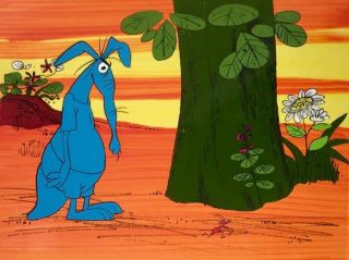 Rare The Ant & The Aardvark Pink Panther Animation Production Cel & Bg