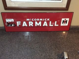 Vintage International Harvester Farmall Mccormick Ih Metal Sign H 42x13