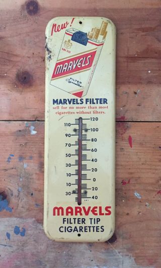 Vintage Marvels Filters Cigarettes Porcelain Thermometer Tobacciana