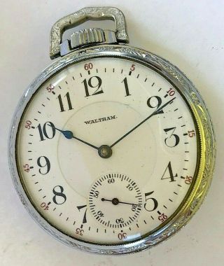 16s - Antique 1904 Waltham Hand Winding Pocket Watch,  21 Jewels,  5 Positions