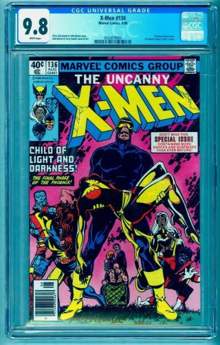 X - Men 136 Cgc 9.  8 White Rare News Stand Edition Dark Phoenix Saga See 101 134