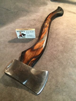 Vintage Evansville 1 3/4 lb boys axe hatchet POLISHED custom JESSE REED handle 2