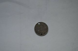 1863 Three Cent Silver Cs Rare Coin