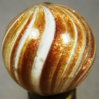 Marbles: Rare 13/16 German Hand Made Single Color Onionskin " Heavy " Lutz