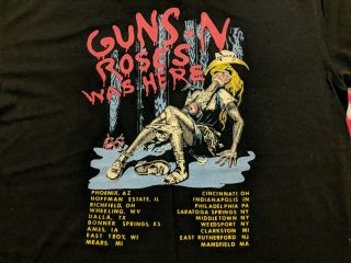 Vintage 1987 Guns N Roses Was Here T - Shirt Men 