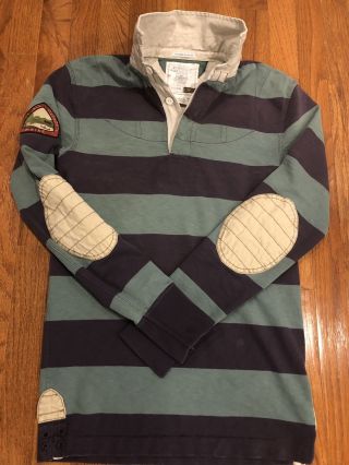 Rugby By Ralph Lauren Long Sleeve Rugby Jersey Shirt Small Vintage Slim Fit