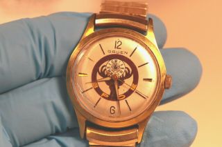Vintage Mens Gruen Bpoe Swiss Made Wrist Watch Mechanical Elk Lodge