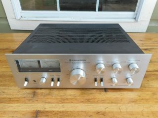 Vintage Kenwood Ka - 6100 Integrated Stereo Amplifier Silver Face Great