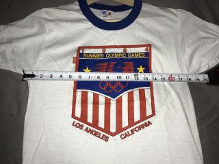 Vintage 1984 Levi ' s USA Olympics Thin 50/50 Ringer Medium Shirt 7