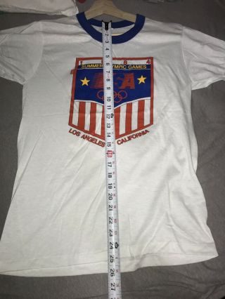 Vintage 1984 Levi ' s USA Olympics Thin 50/50 Ringer Medium Shirt 8