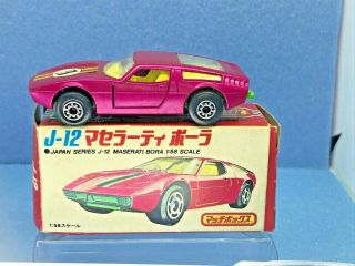 Matchbox J12 Japan Series Limited Box Rare No.  3 Label Maserati Bora Uk 32 Nrmint