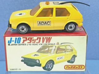 Rare Lesney Matchbox Superfast Japan Issue J - 10 /mb7c Adac Vw Volkswagen Golf