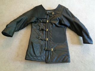 Vintage Leather Hawkeye Sports Inc.  Shooting Jacket Padded Size 44 Long