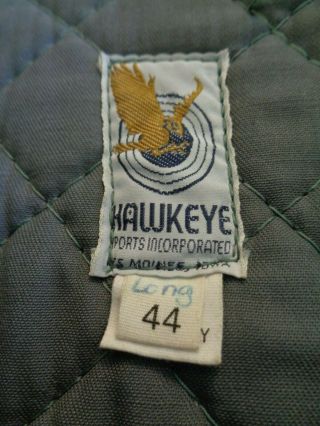 Vintage Leather Hawkeye Sports Inc.  Shooting Jacket Padded Size 44 Long 2