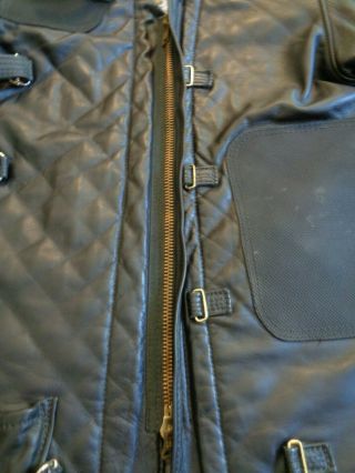 Vintage Leather Hawkeye Sports Inc.  Shooting Jacket Padded Size 44 Long 4