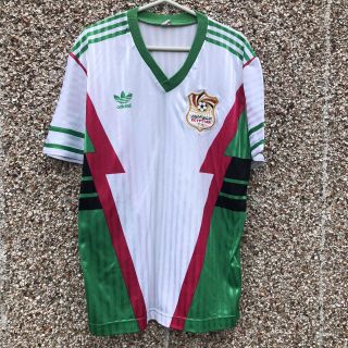 Egypt 1990 1992 Football Shirt Vintage Adidas Large Adult 42 - 44” World Cup