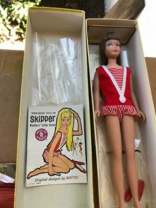1963 Skipper Doll W/ Box,  Suit All Accessories