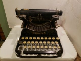 Vintage Corona Typewriter Company 3 Three,  Folding Portable Groton Ny