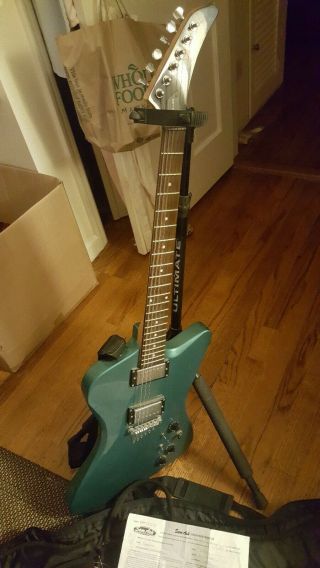 Epiphone Slasher Blue Electric Guitar Very Rare Made In Korea With Bag And More