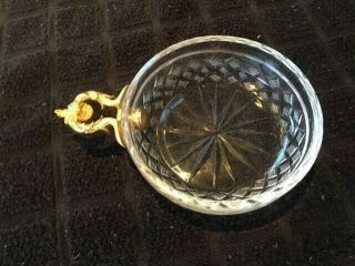 Vintage Sherle Wagner Crystal And Gold Soap Dish