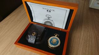 Mayfair Presidential Edition Gold Pocket Watch.  Musical,  Box W/extras.  Rare Vgc