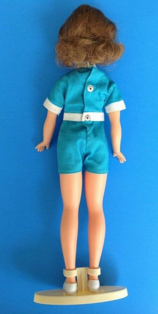 Vintage TAMMY DOLL REDHEAD w/Box,  Stand,  Blue Playsuit & White Sneakers 1962 EUC 3