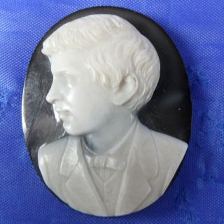 Antique Signed C.  Fuchs Hardstone Cameo For Brooch