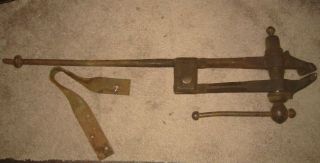 Vintage Blacksmith Post Leg Vise,  4 Inch Jaw.  39 " Tall,  35 Lb,  Forging Tool,
